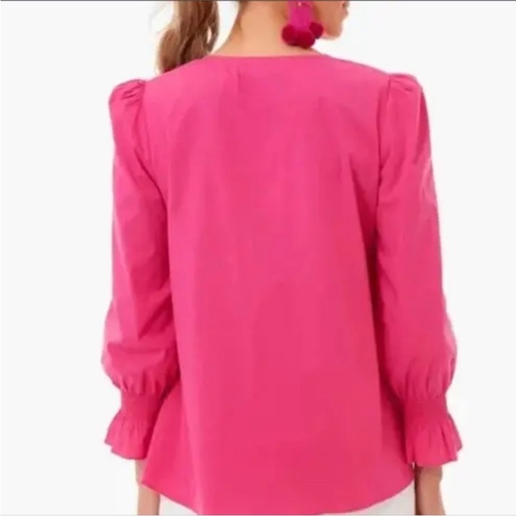 Tuckernuck Pomander Place Blouse Top Easton Pink Size Medium - Picture 2 of 11
